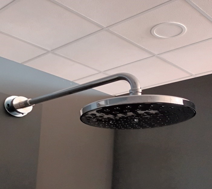 BELTRAME-Soffione rotondo e braccio doccia